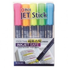 [동아]고체형광펜제트스틱(타원형) / 5색세트