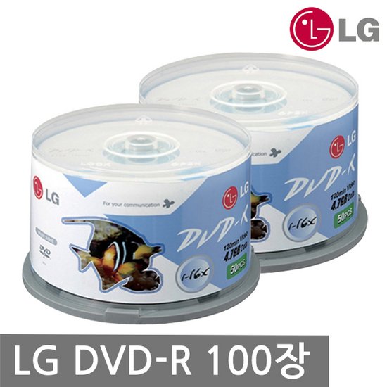 LG전자 DVD-R 4.7GB 16x 100장 (Cake)