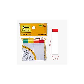 종이인덱스부분4색-PI010 / 50*12mm*100매