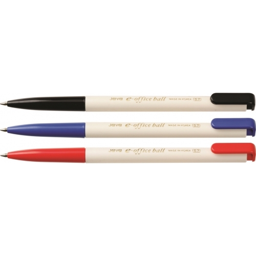 [자바]e-오피스볼펜 / 0.7mm,빨강,12자루