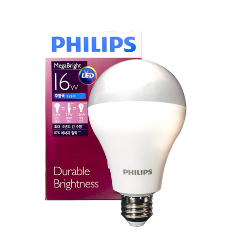 [필립스]LED 벌브 16w 주광색