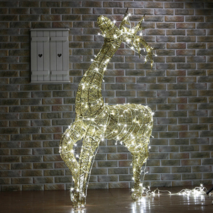 [트리(츄리)용품] LED 골드 반짝이 사슴