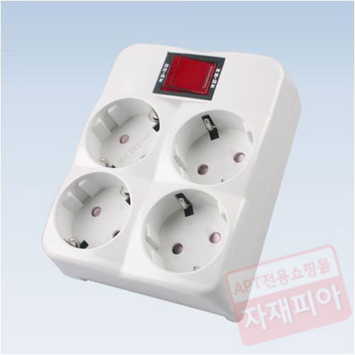 안전4구 꽂음식 멀티 콘센트