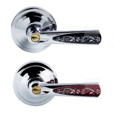 현관레버9000밀레니엄PC블랙/레드와인