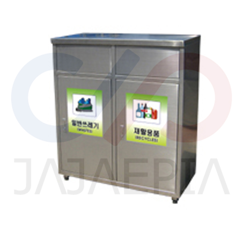 실내분리수거함/스텐쓰레기통 2구 JJ-DKM-317