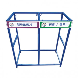 철재분리수거대/80리터2구