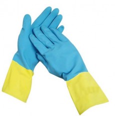 PVC장갑- 노백스듀오(청색+노랑) 12개