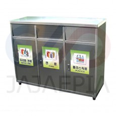 실내분리수거함/스텐쓰레기통 3구 JJ-DKM-333