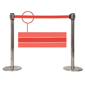 스텐차단봉/H투톤벨트형/2개1조세트