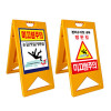 A자 미끄럼주의표지판/양면/주문인쇄/반사지