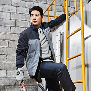 윌비 PR-707 상단 배색 패딩 점퍼