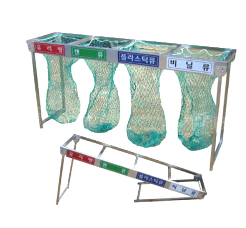 스텐접이식분리수거대/100L 4구