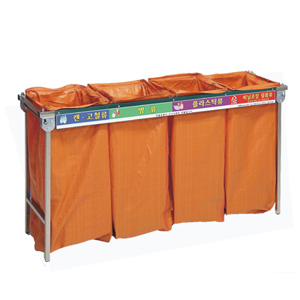 100X4구스텐분리수거대/재활용거치대 접이식