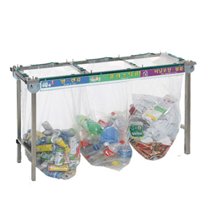 100X3구스텐분리수거대/재활용거치대 접이식