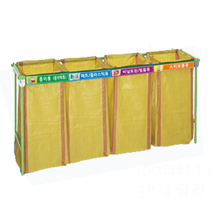 200X4구철재분리수거대/재활용거치대 접이식