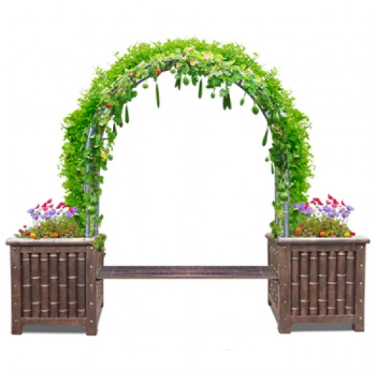 B13 대나무 정사각화분 + 아치파고라