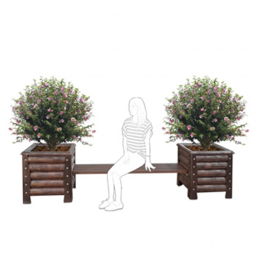 H16형 - 엠보정사각화분 + 벤치
