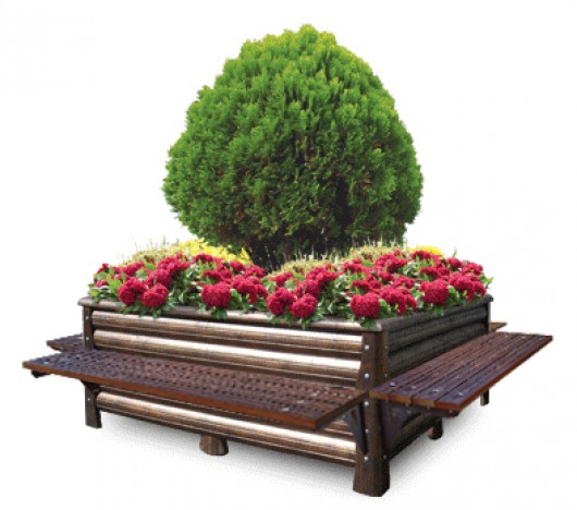 H18형 - 엠보정사각화분 의자형