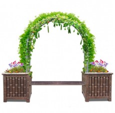 B13 대나무 정사각화분 + 아치파고라