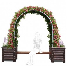 H16형 - 엠보정사각화분 + 아치파고라