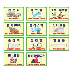 재활용배출 표지판