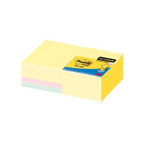포스트잇알뜰팩KR330-10A / 76*76mm,1000매