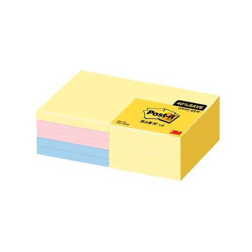 포스트잇알뜰팩654-10A / 76*76mm,1000매