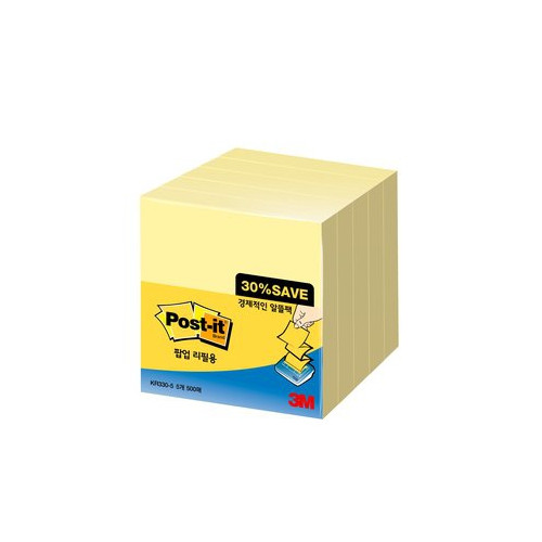 포스트잇알뜰팩KR330-5 / 76*76mm,500매