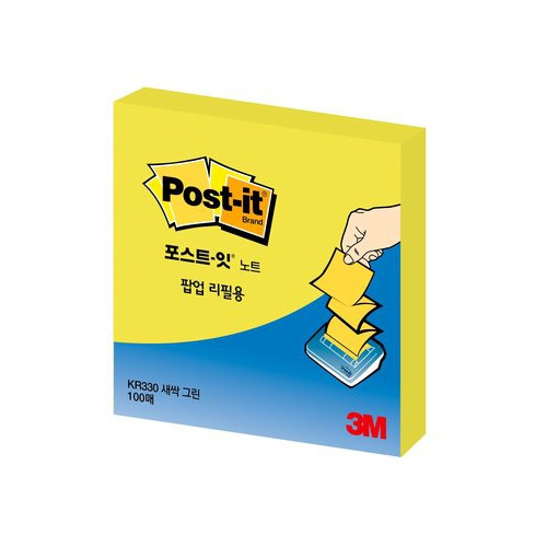포스트잇팝업리필-새싹그린 / 76*76mm,90매